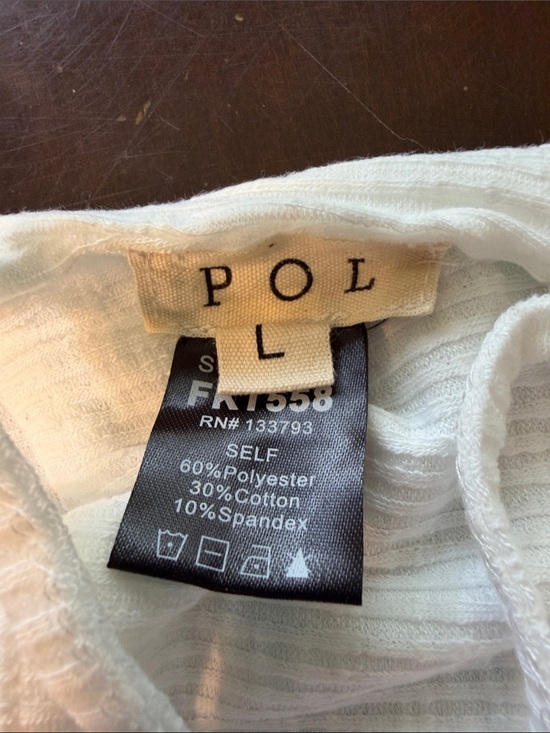 POL Tops - POL Ivory Ribbed Back Strap Cropped Tank Top NWT